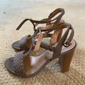 Braided strapped heels